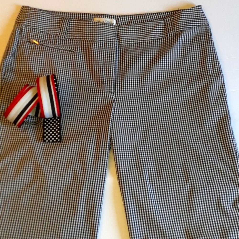 HALEY Bermuda Shorts  Golf Pickleball Black White Check Size 12